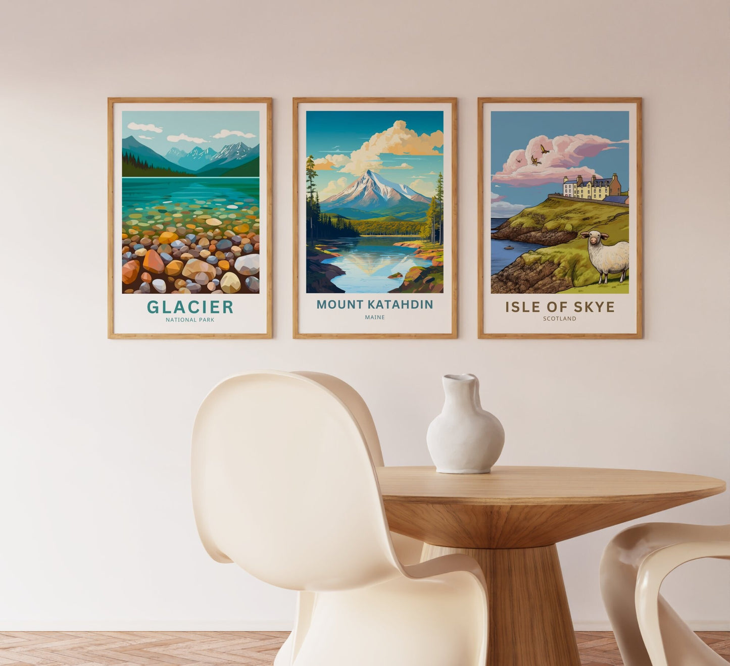 Mount Katahdin Travel Print - Mount Katahdin poster, Maine Wall Art, Framed present, Gift Maine Present - TravelTreasureCo