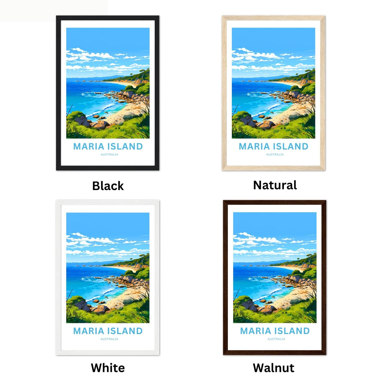 Maria Island Travel Poster