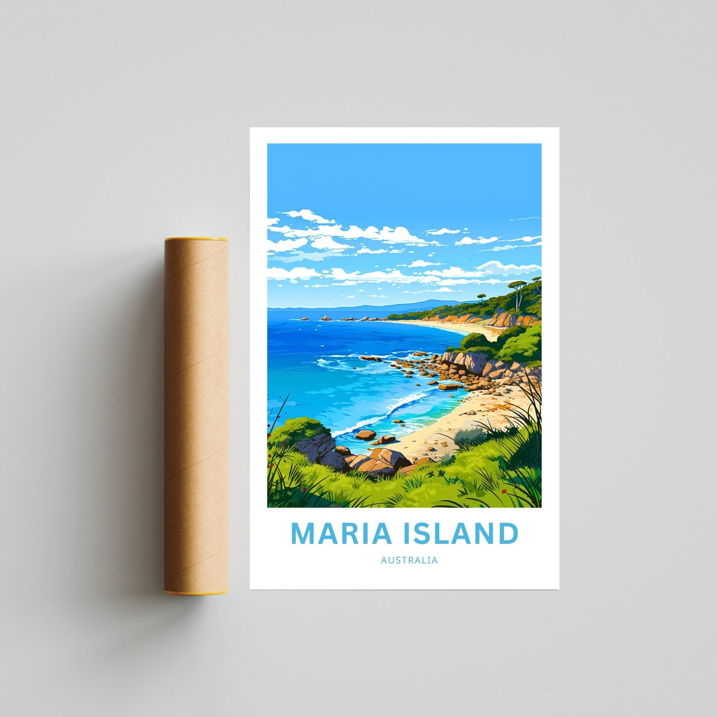 Maria Island Travel Poster