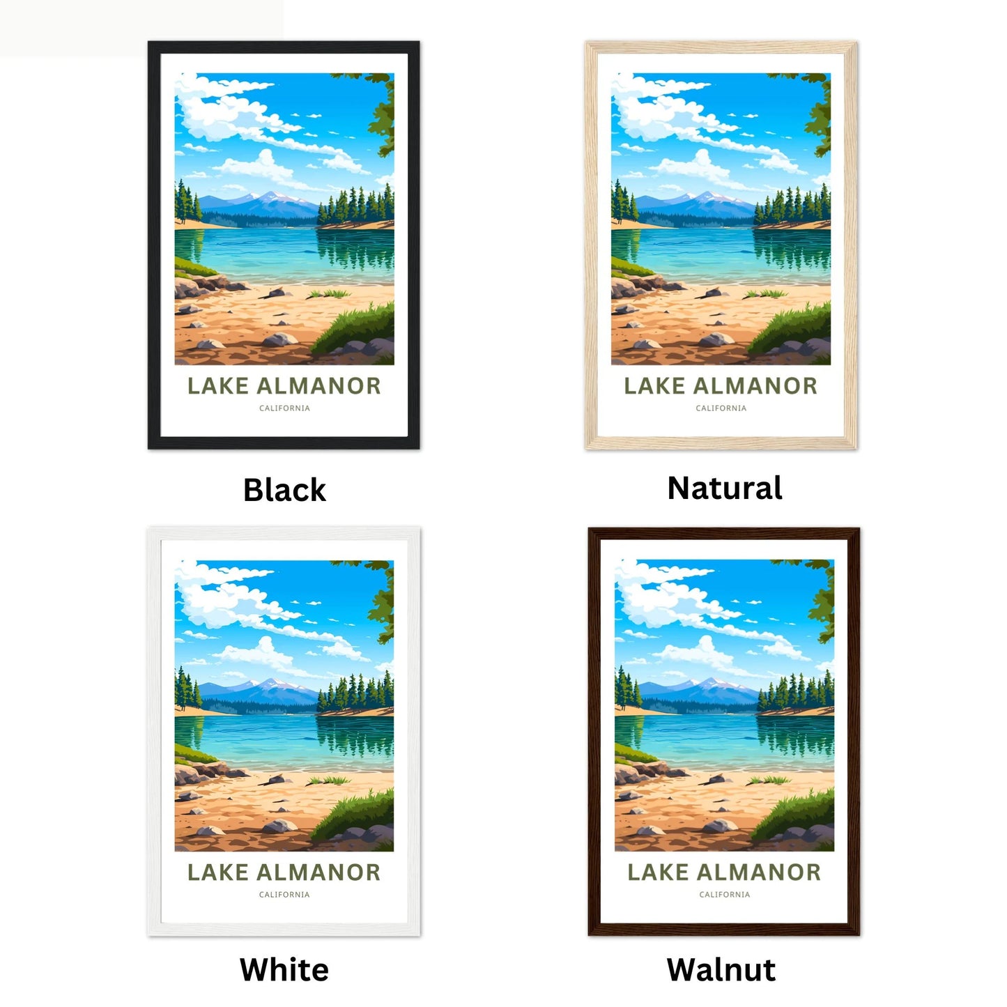 Lake Almanor Travel Poster