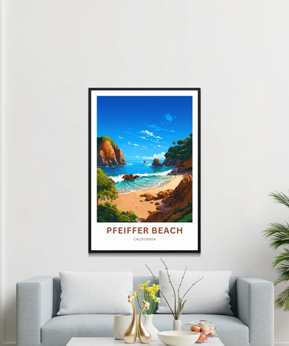 Pfeiffer Beach Travel Poster