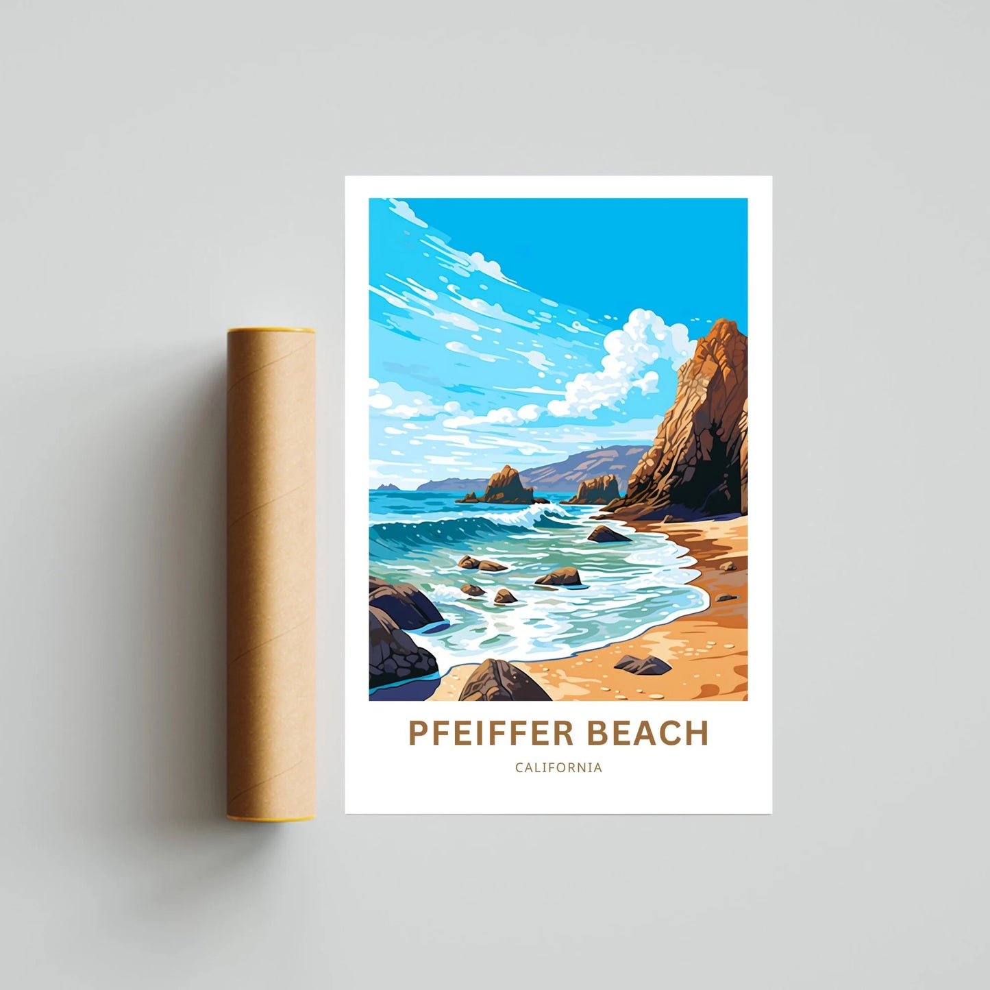 Pfeiffer Beach Travel Poster