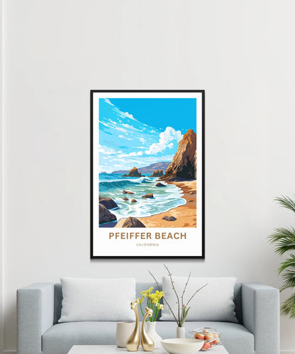 Pfeiffer Beach Travel Poster