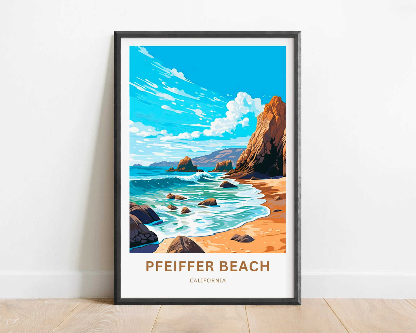 Pfeiffer Beach Travel Poster