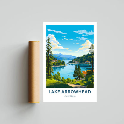 Lake Arrowhead Travel Poster