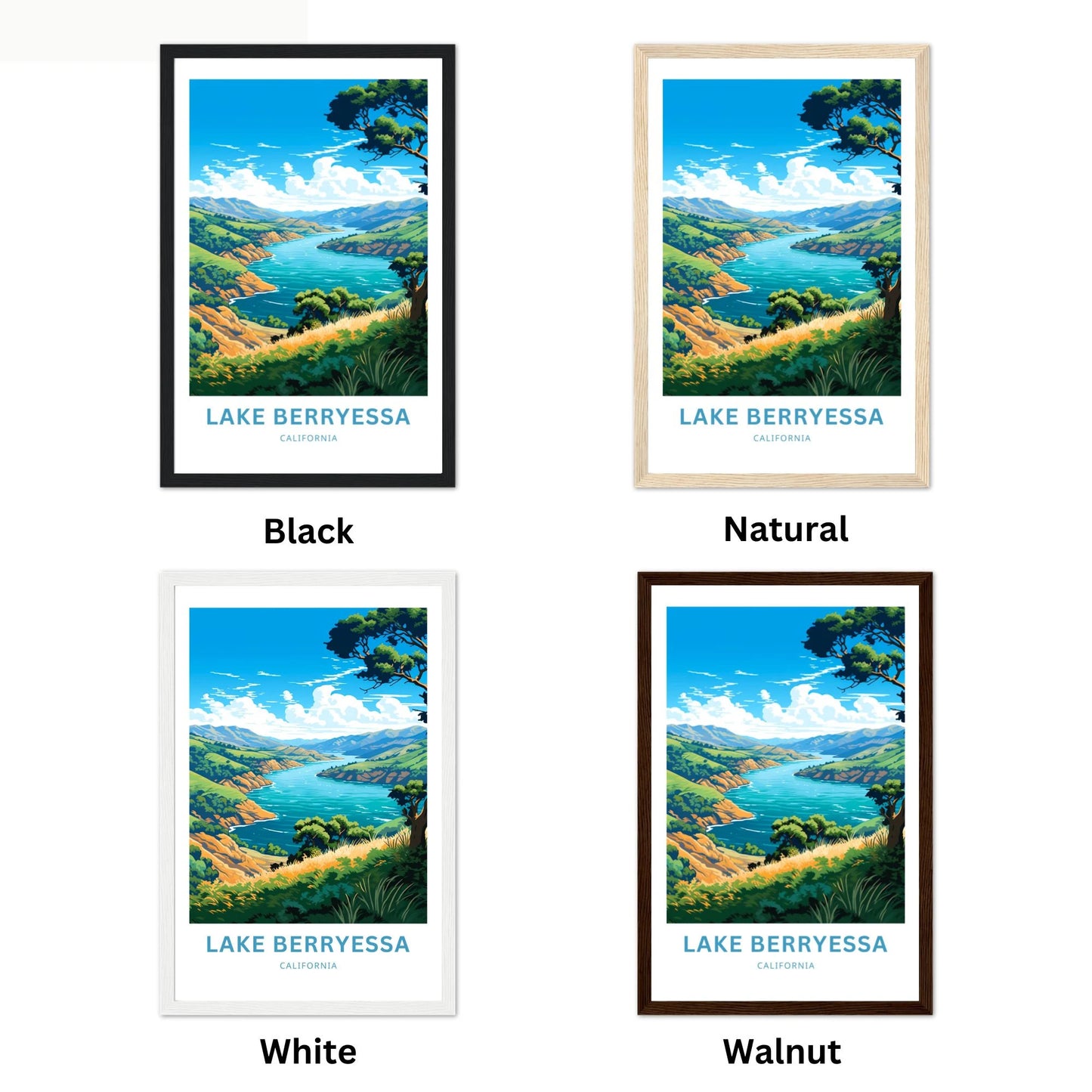Lake Berryessa Travel Poster