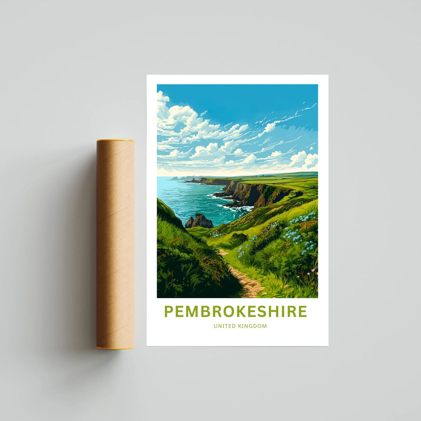 Pembrokeshire Travel Poster