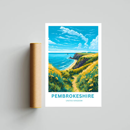 Pembrokeshire Travel Poster