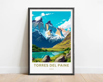 Torres del Paine Travel Poster