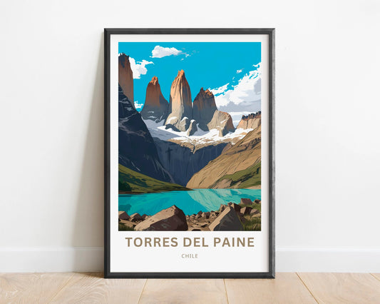 Torres del Paine Travel Poster