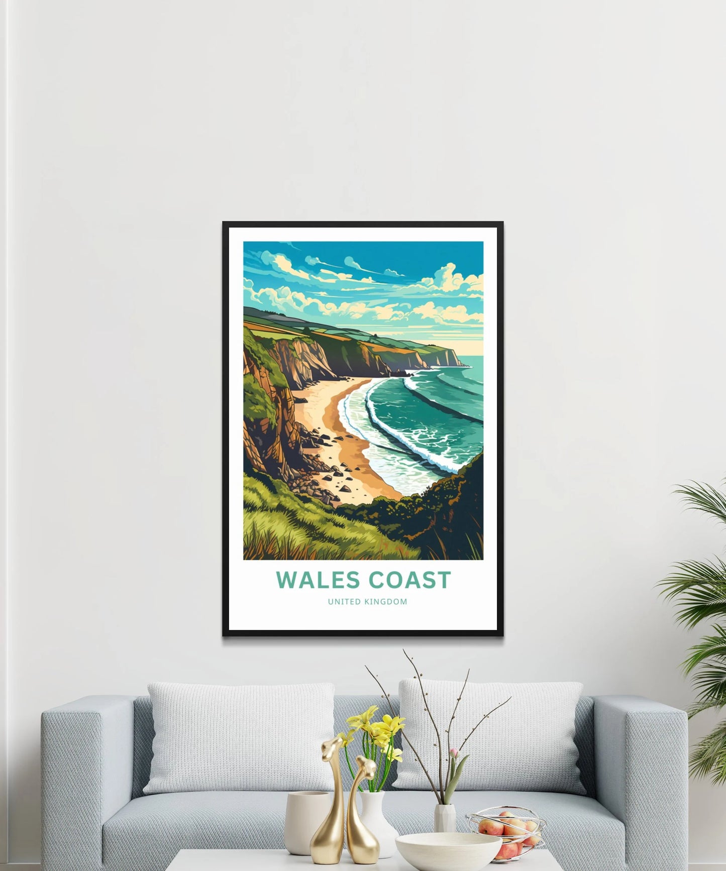 Wales Coast Travel Poster