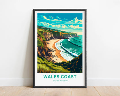 Wales Coast Travel Poster