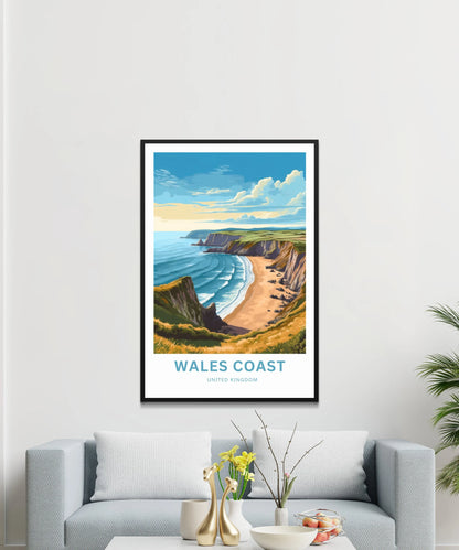 Wales Coast Travel Poster