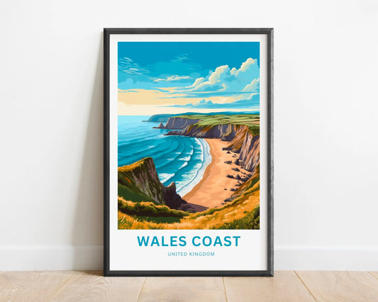 Wales Coast Travel Poster