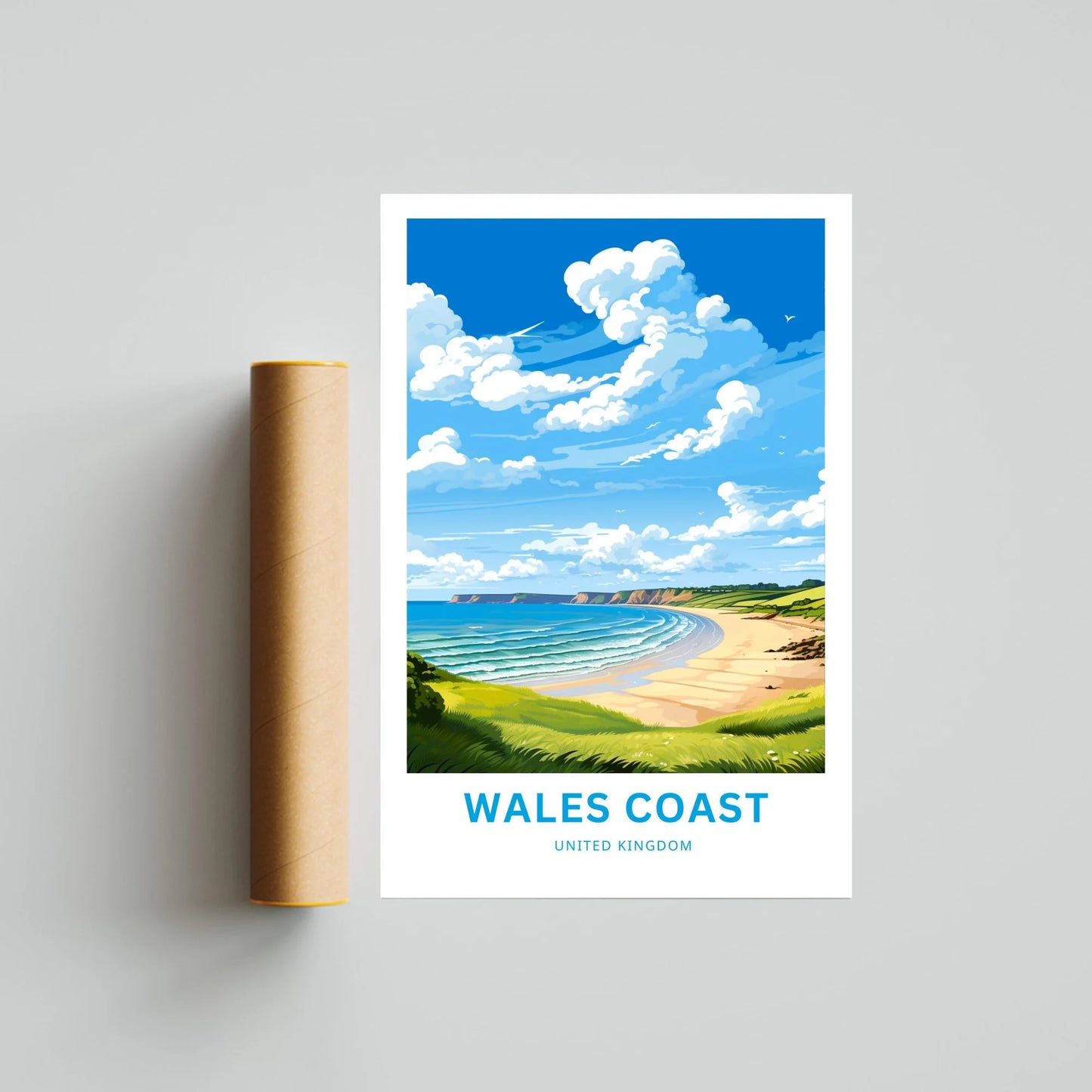 Wales Coast Travel Poster