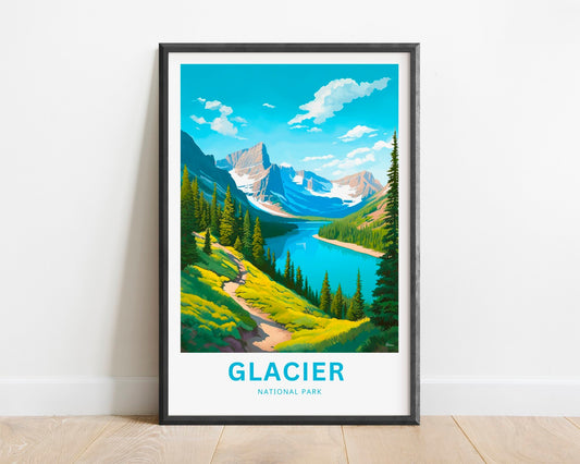 Glacier National Park Travel Poster