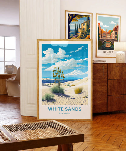 White Sands Travel Poster