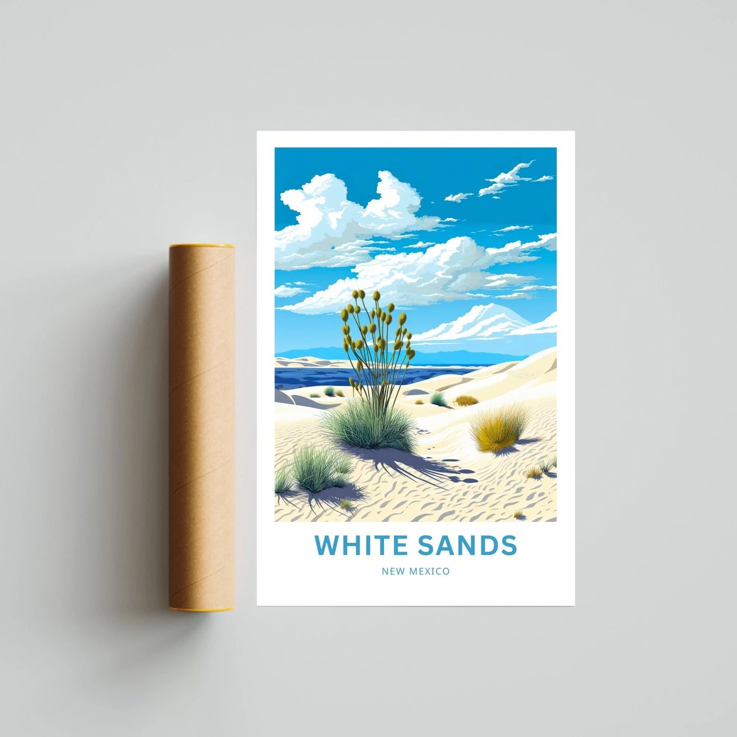 White Sands Travel Poster