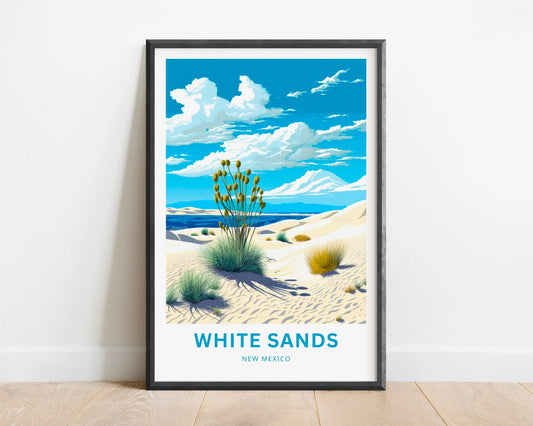 White Sands Travel Poster