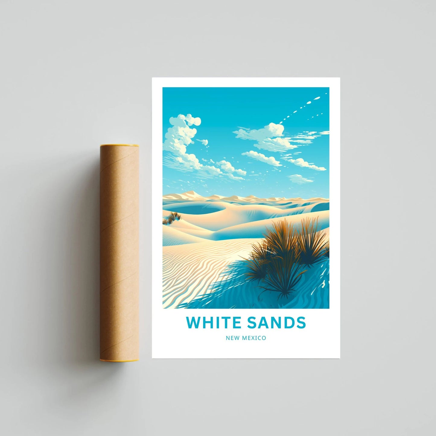 White Sands Travel Poster