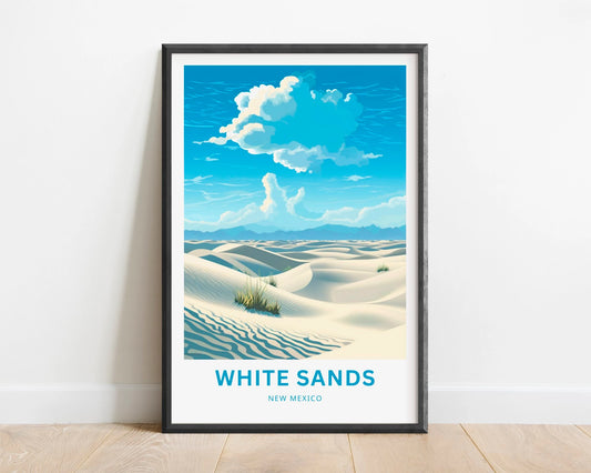 White Sands Travel Poster