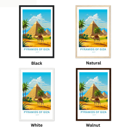 Pyramid of Giza Travel Poster