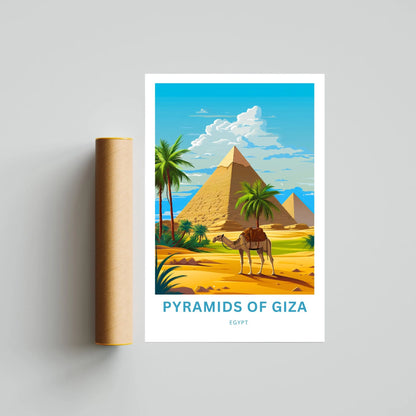 Pyramid of Giza Travel Poster