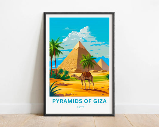 Pyramid of Giza Travel Poster