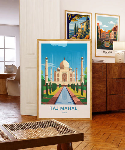 Taj Mahal Travel Poster