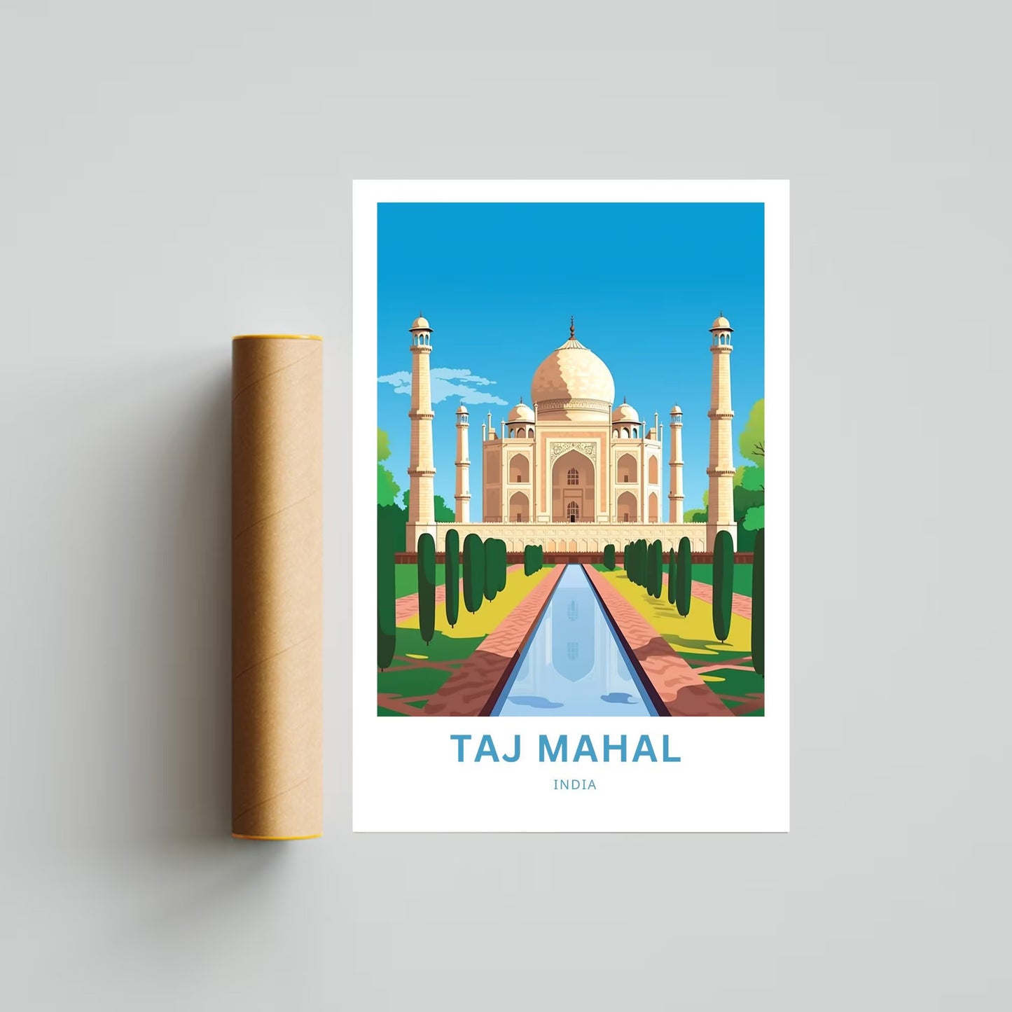 Taj Mahal Travel Poster