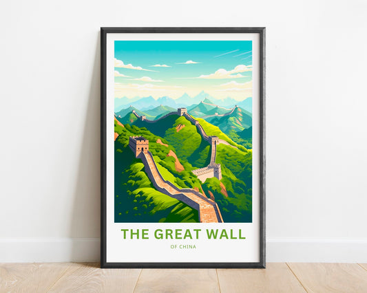 Great Wall of China Travel Poster