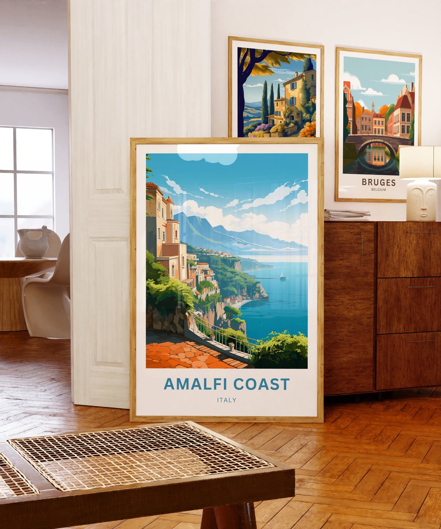 Amalfi Coast Travel Poster - Mediterranean Bliss