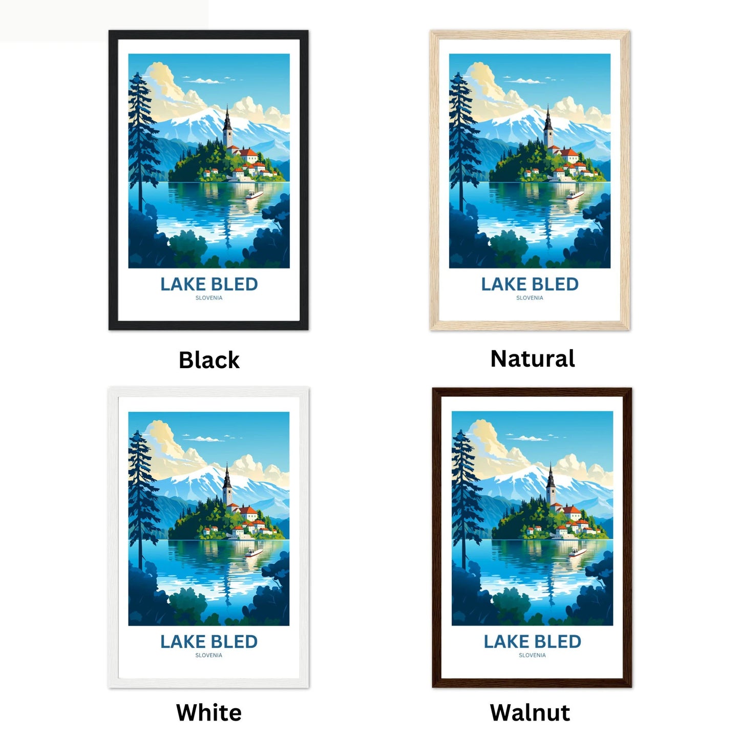 Lake Bled Travel Poster