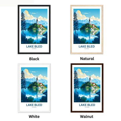 Lake Bled Travel Poster
