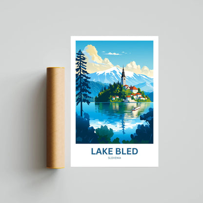 Lake Bled Travel Poster