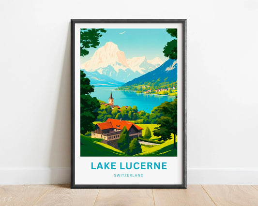 Lake Lucerne Travel Poster