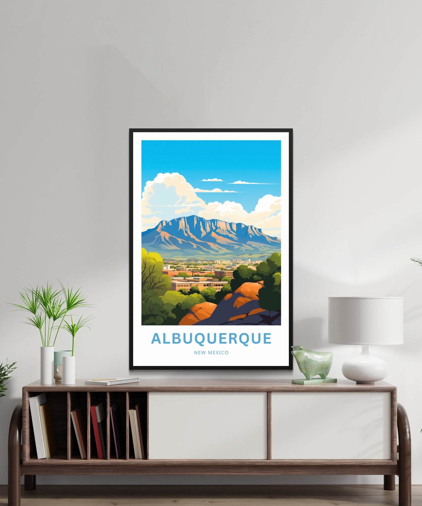 Albuquerque Travel Poster - Desert Landscape