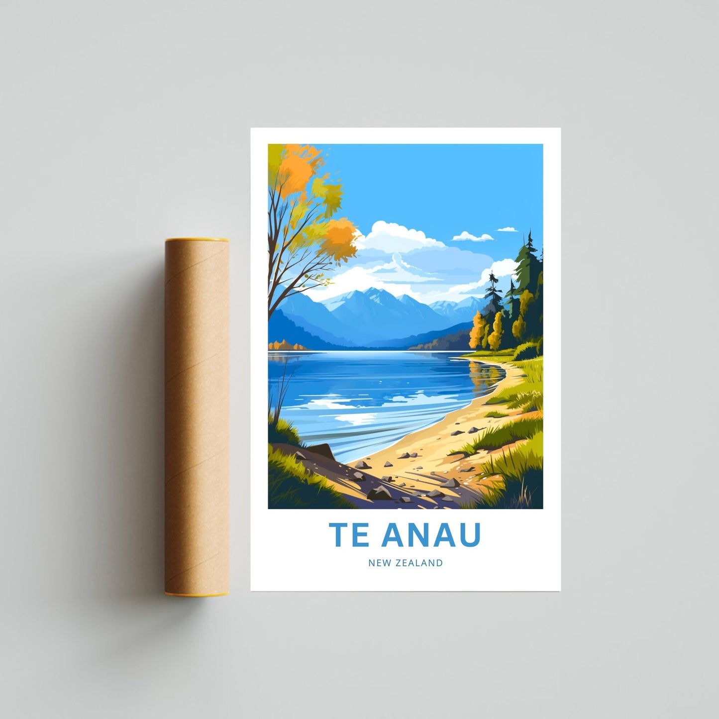 Te Anau Lake Travel Poster