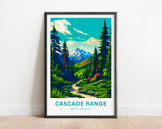 Cascade Range Travel Poster