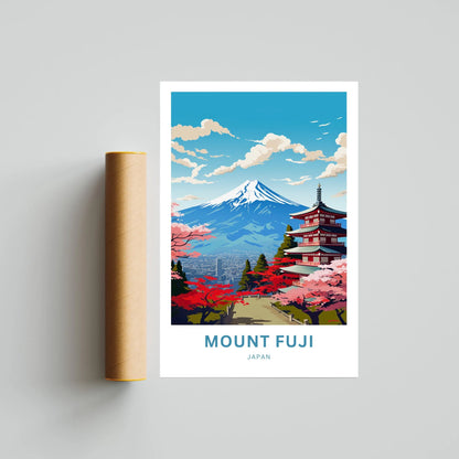 Mount Fuji Travel Poster