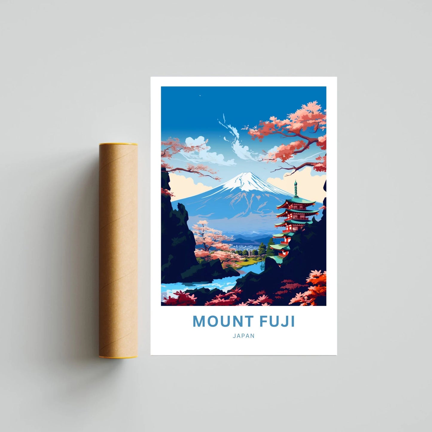 Mount Fuji Travel Poster