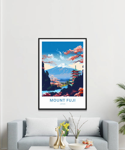 Mount Fuji Travel Poster