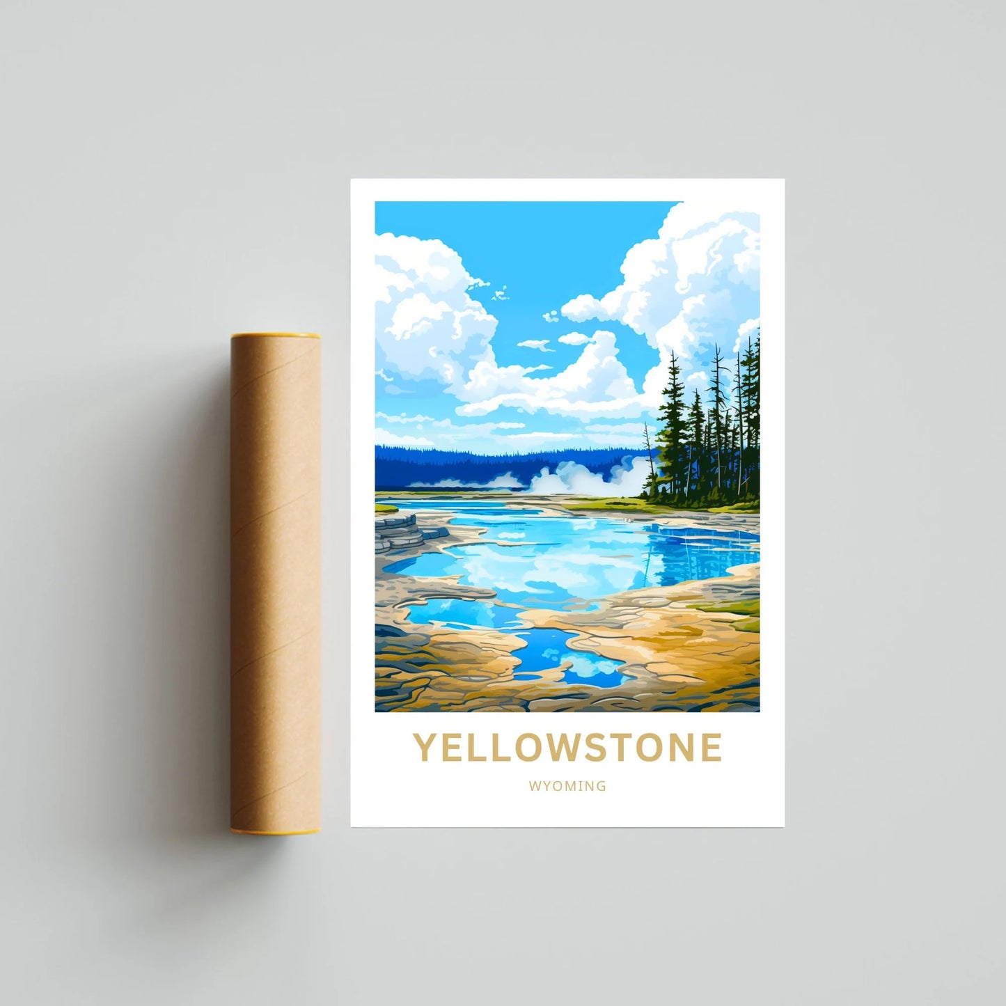 Yellowstone National Park  Travel Poster