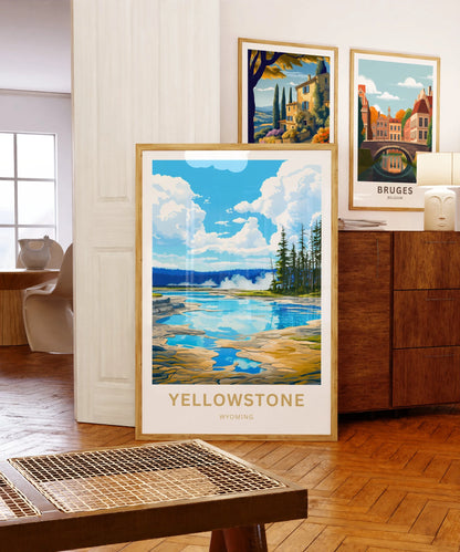 Yellowstone National Park  Travel Poster