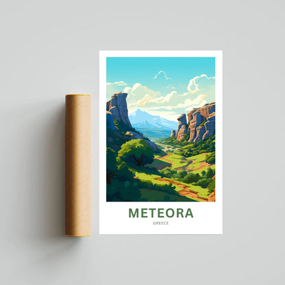 Meteora Travel Poster