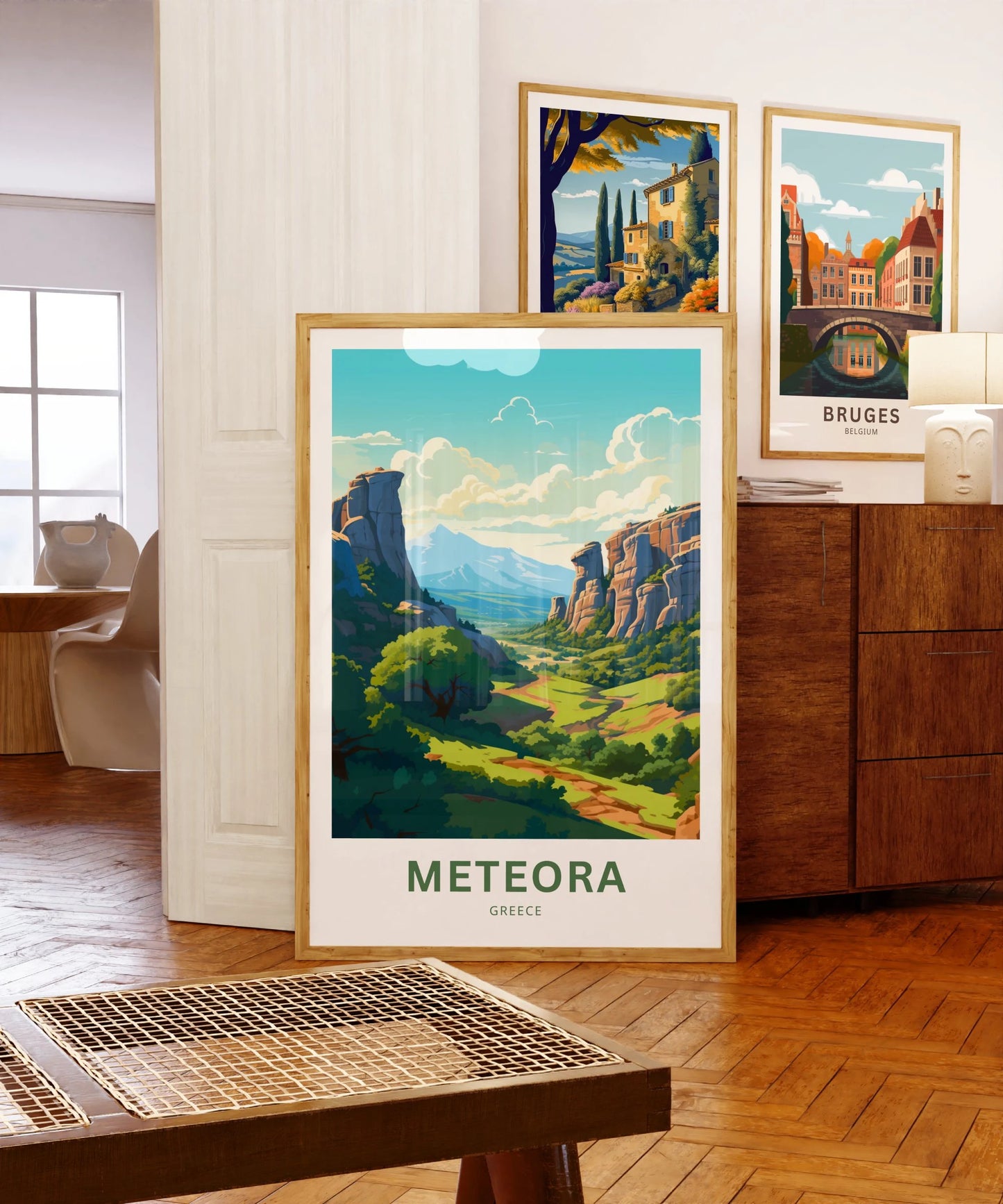 Meteora Travel Poster
