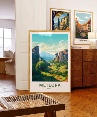 Meteora Travel Poster