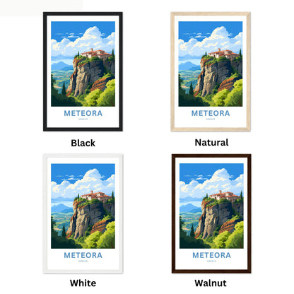 Meteora Travel Poster