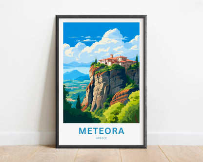 Meteora Travel Poster