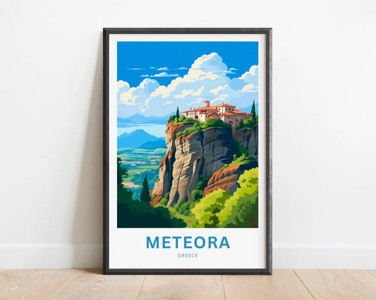 Meteora Travel Poster